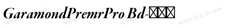 GaramondPremrPro Bd字体转换
